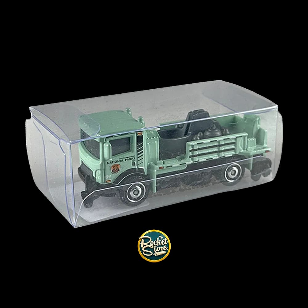 Camión de Servicio Verde en Caja Protectora
