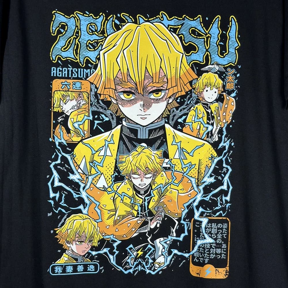 Camiseta Demon Slayer - Zenitsu Agatsuma Respiración del Rayo - Foto 1