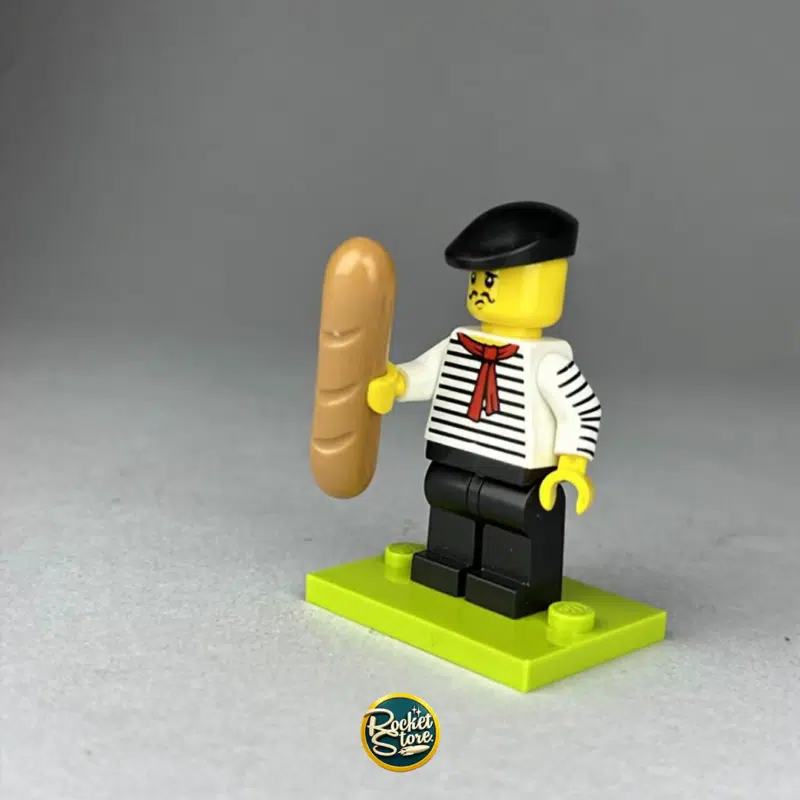 Minifigura LEGO Chef Francés con Baguette Serie 17