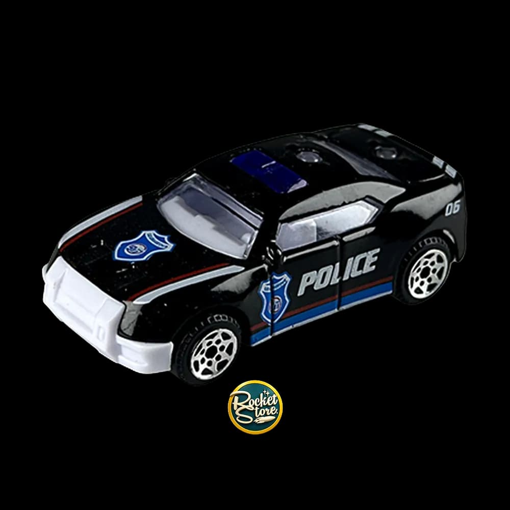 Auto de Policía Negro Suelto