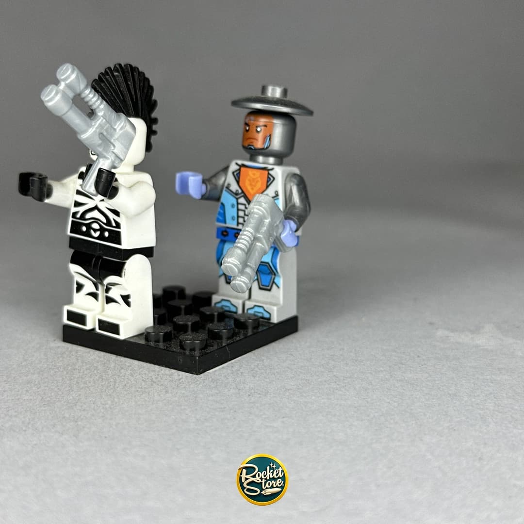 Set Dúo Minifiguras tipo LEGO Cazadores de Recompensas Punk Espaciales