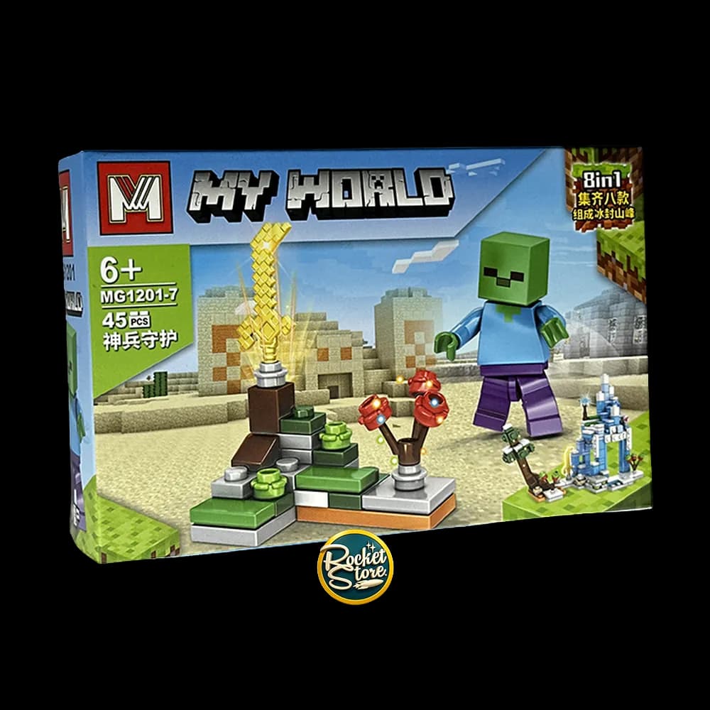 Set tipo LEGO Minecraft Zombie en Oasis del Desierto