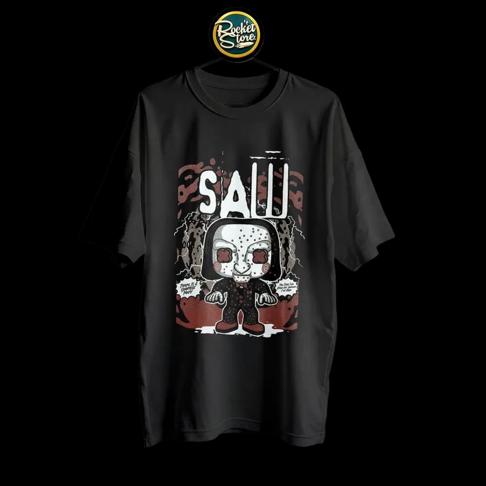 Camiseta Saw - Billy The Puppet Comic League Negro