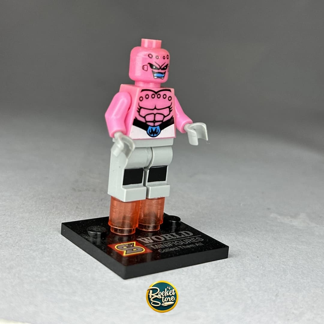 Minifigura tipo LEGO Dragon Ball Majin Buu Rosado
