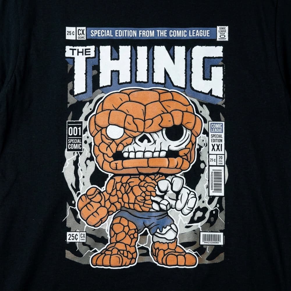 Camiseta Los 4 Fantásticos - The Thing Comic League 001 Negro
