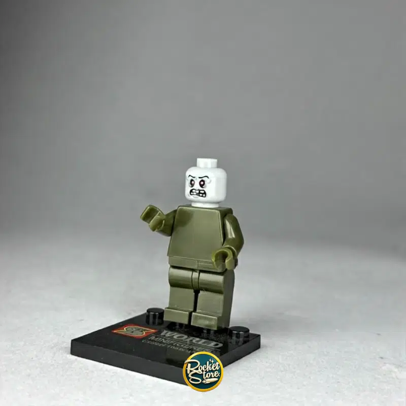Minifigura tipo LEGO Zombie Caminante Piel Verde