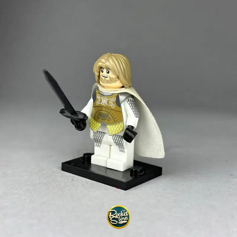 Minifigura tipo LEGO Jaime Lannister Guardia Real con Capa Blanca