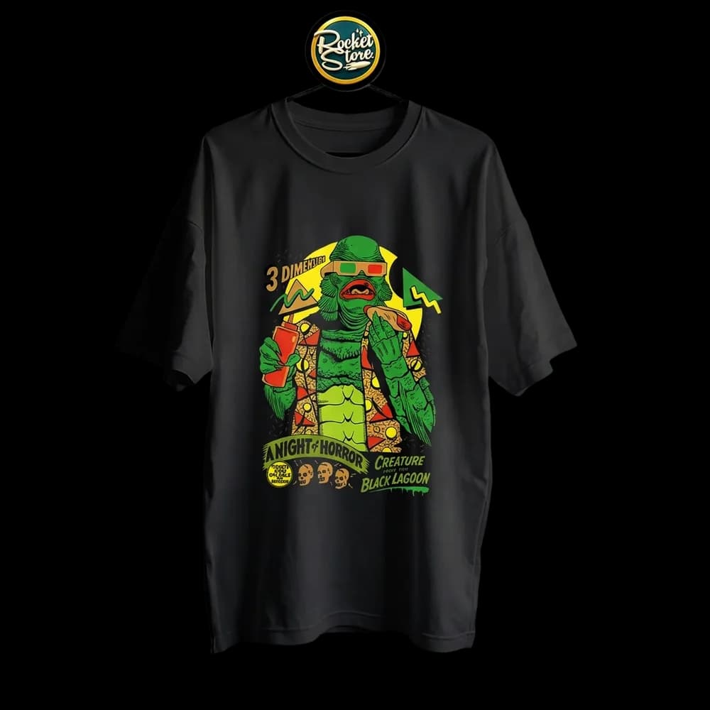 Camiseta Creature from the Black Lagoon - Pop Art 3D Retro