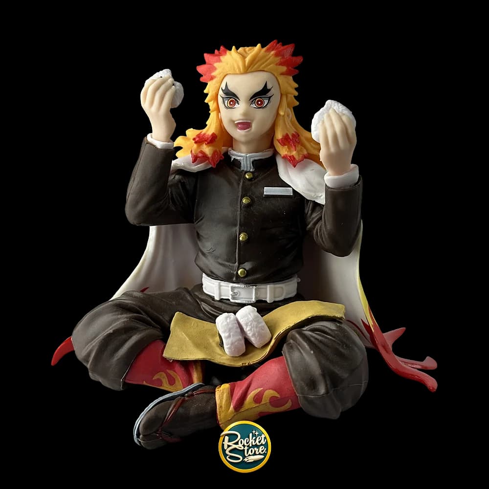 Figura Rengoku Comiendo Onigiri "Umai!" - Demon Slayer