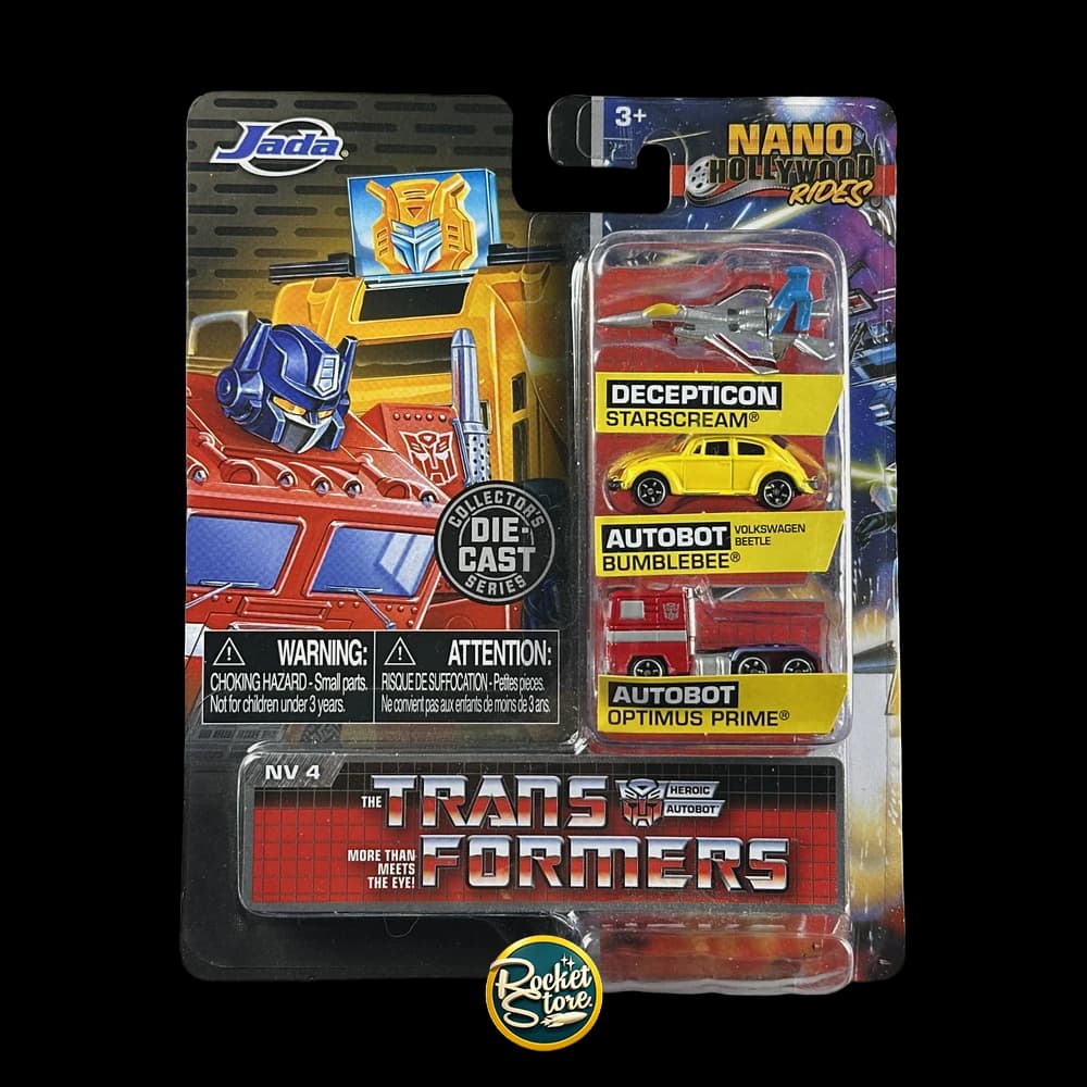 Jada Toys Transformers Nano Hollywood Rides 3-Pack (Optimus, Bumblebee, Barricade)