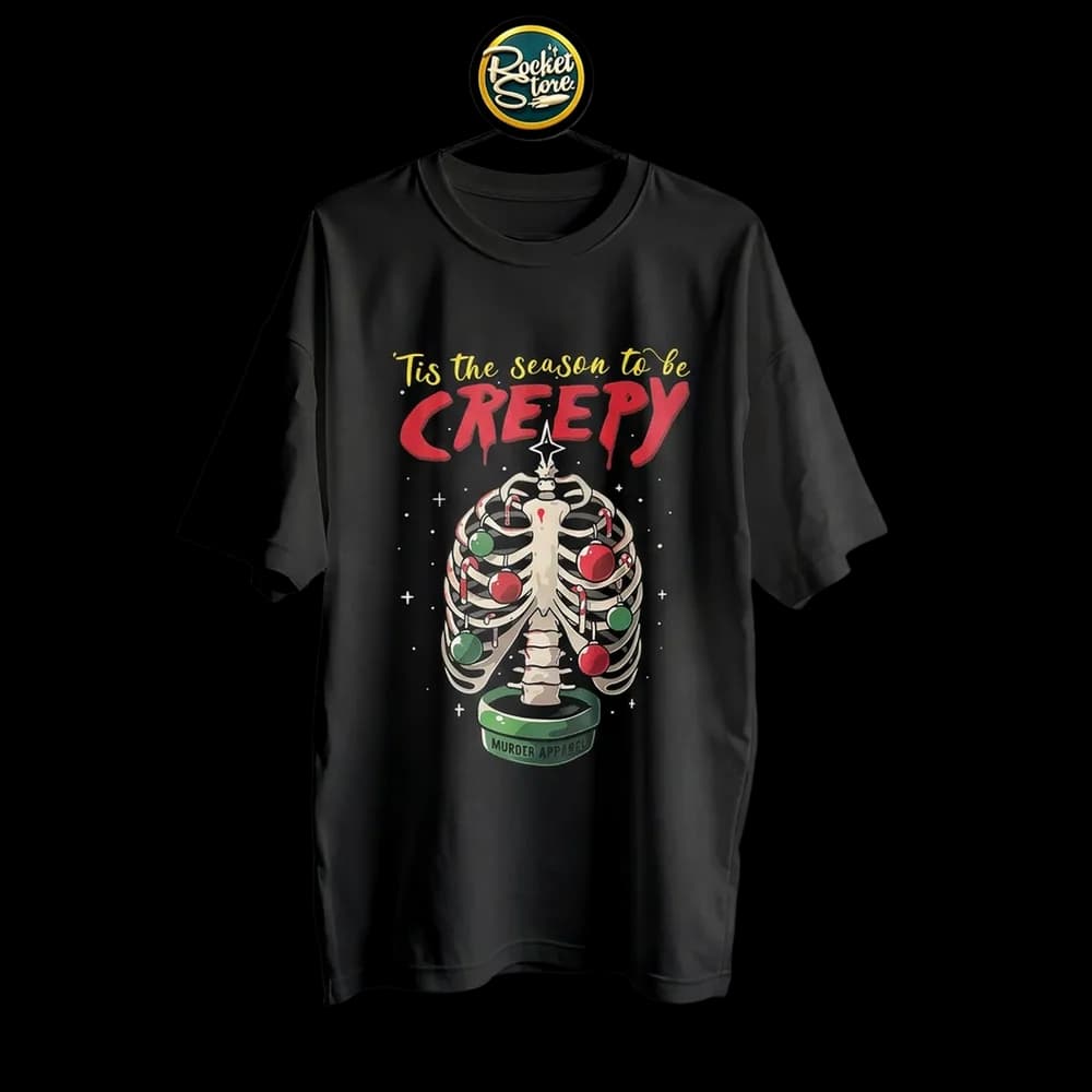 Camiseta Murder Apparel - Tis The Season To Be Creepy Negro