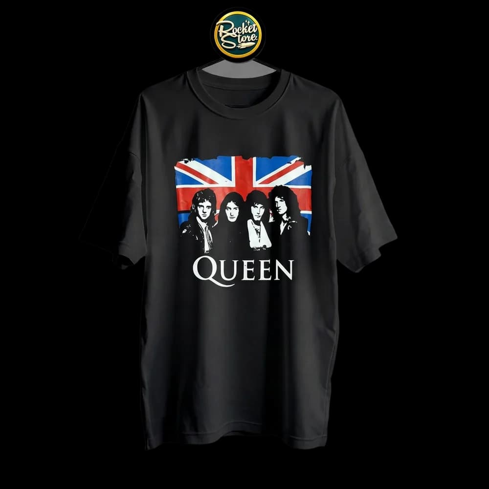 Camiseta Queen - Retratos de la Banda y Bandera Británica - Foto 2