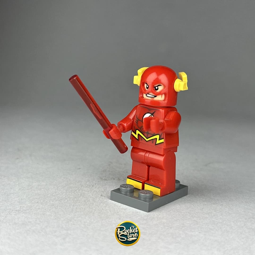 Minifigura tipo LEGO DC Comics The Flash con Barra de Energía