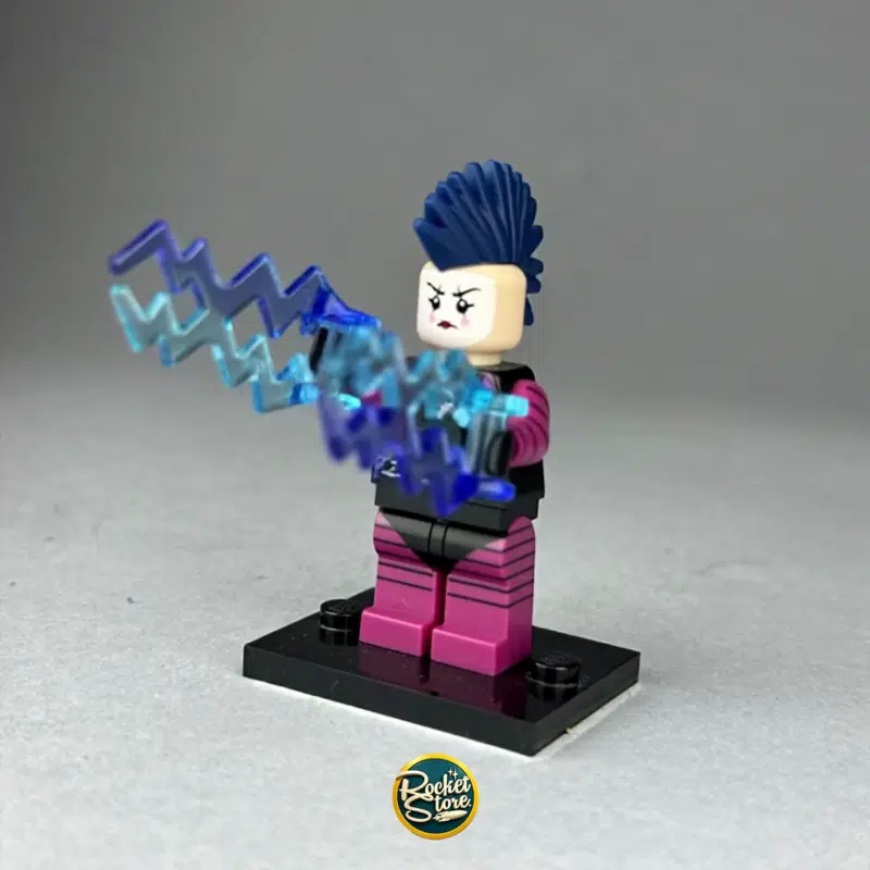 Minifigura LEGO Punk Rocker Girl con Rayos de Energía