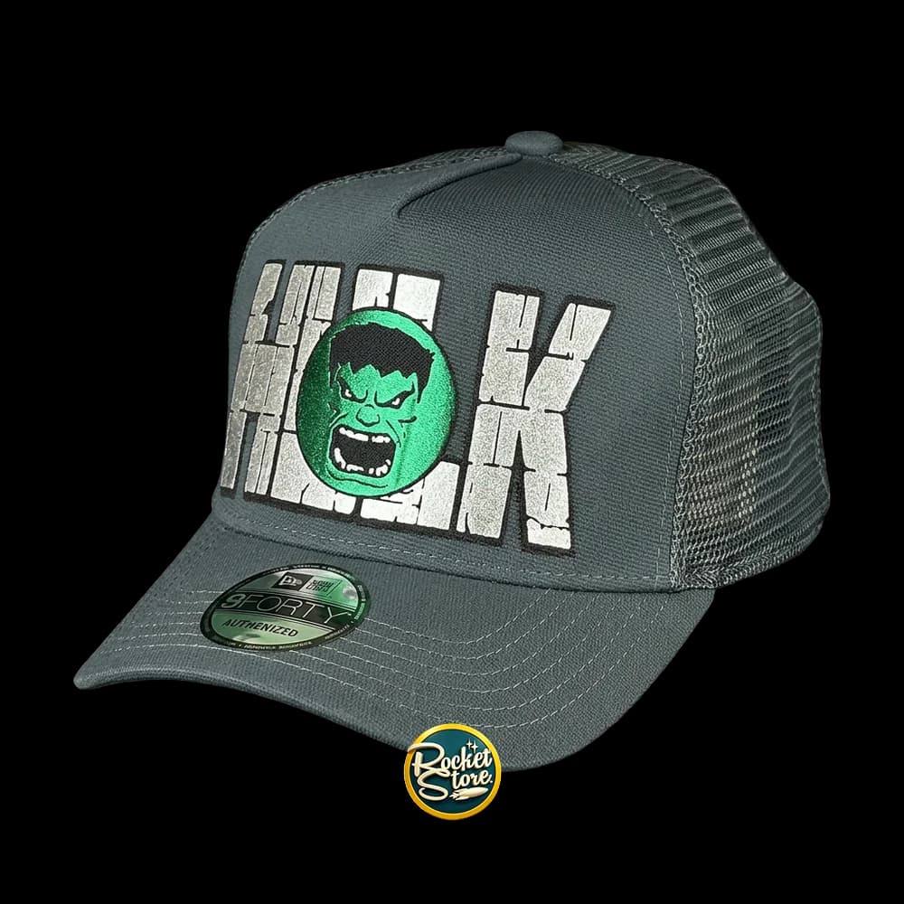 Gorra The Incredible Hulk Marvel Comics Trucker (Gris / Malla / Parche)