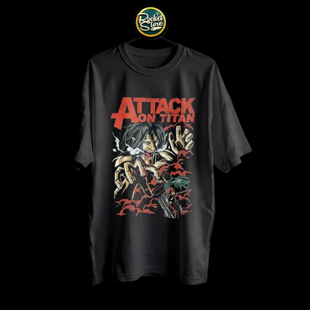 Camiseta Attack on Titan - Titán de Ataque vs Levi Ackerman - Foto 2