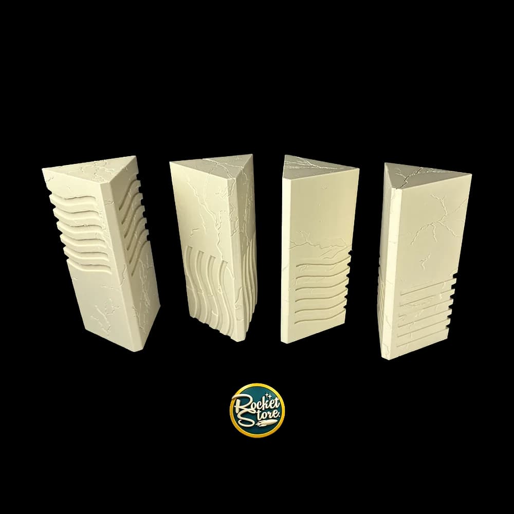 Set 4 Piedras Elementales Réplica 3D - El Quinto Elemento