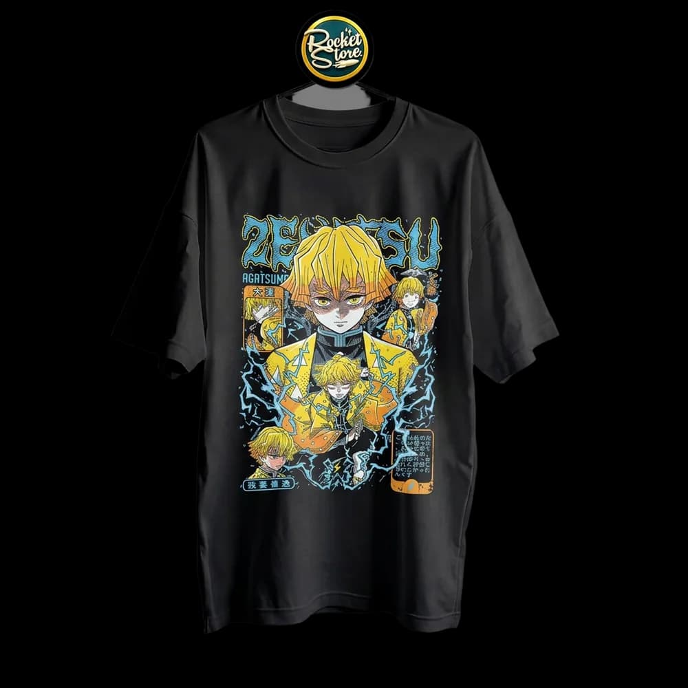 Camiseta Demon Slayer - Zenitsu Agatsuma Respiración del Rayo - Foto 2
