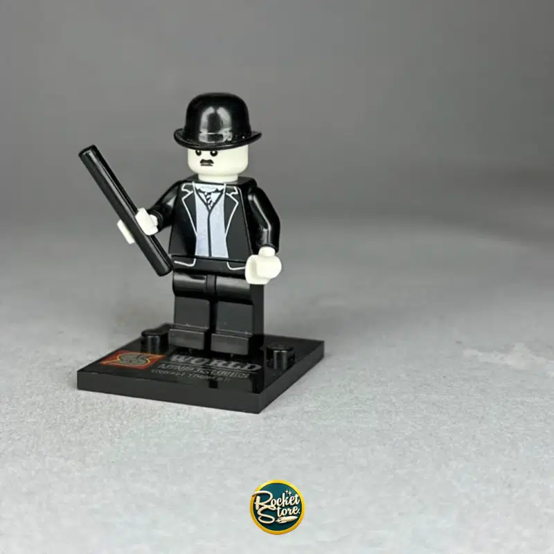 Minifigura tipo LEGO Alex DeLarge La Naranja Mecánica con Bastón
