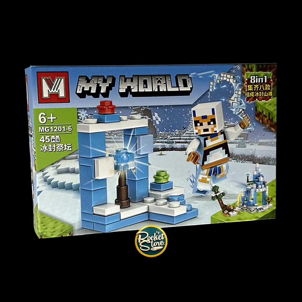 Set tipo LEGO Minecraft Guardián Ártico en Altar Helado