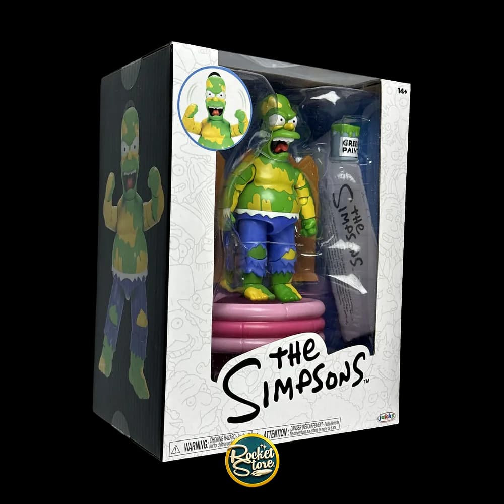 Figura Homero Cubierto de Pintura Verde - Los Simpson