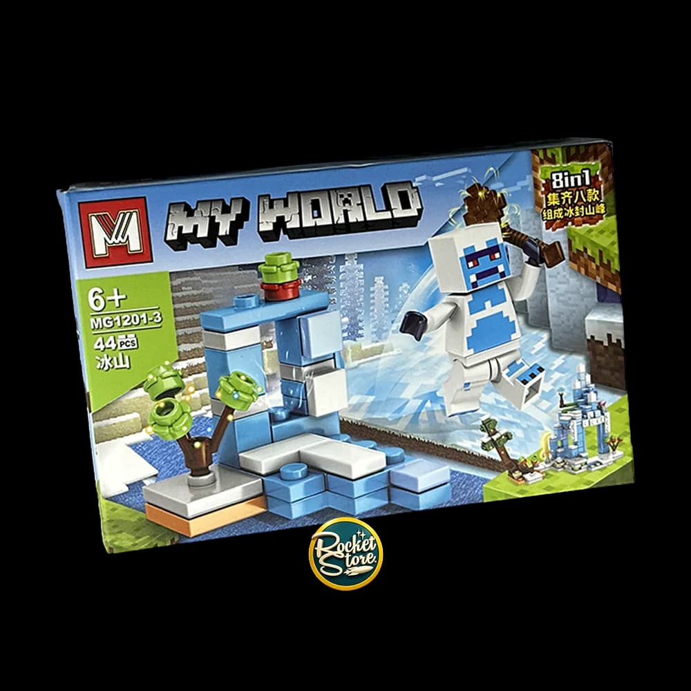 Set tipo LEGO Minecraft Gólem de Nieve en Montaña Glacial