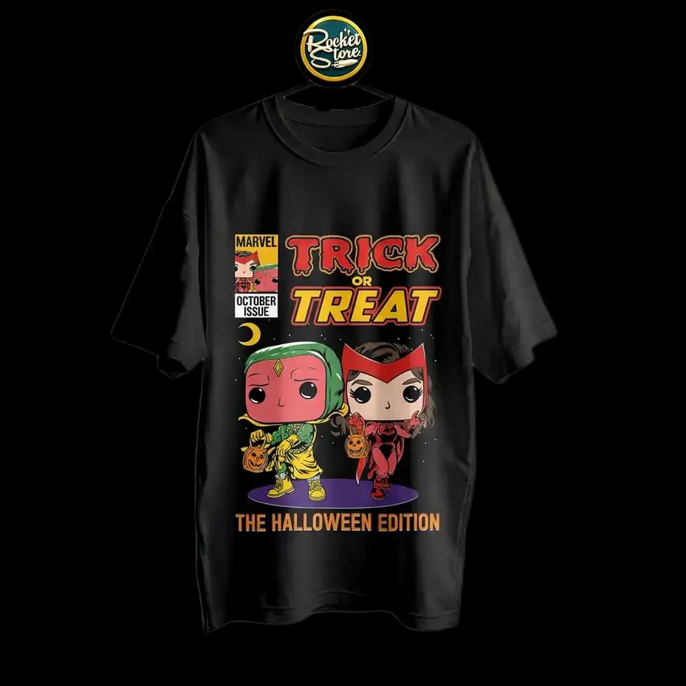 Camiseta WandaVision - Trick or Treat Halloween Edition Negro