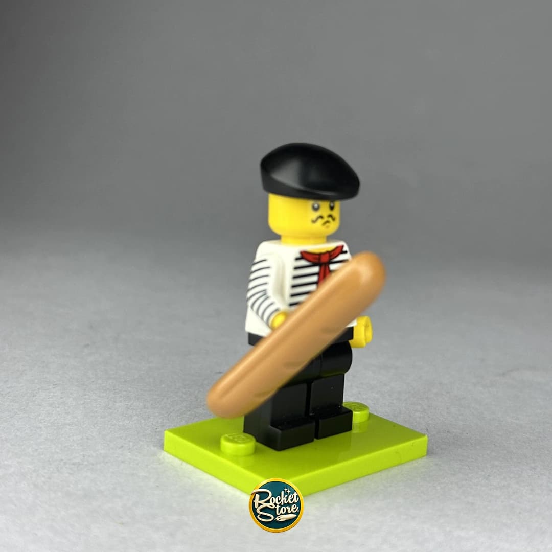 Minifigura LEGO Chef Francés con Baguette Serie 17