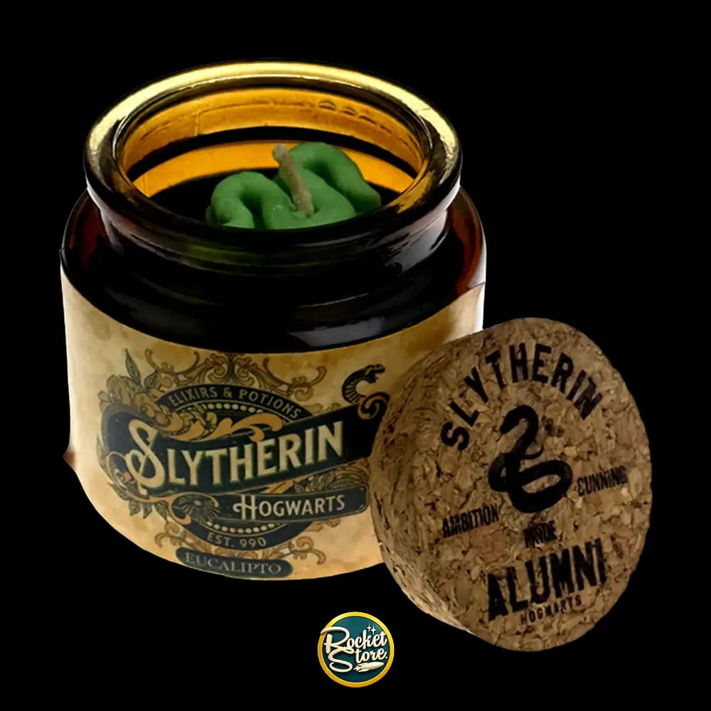 Velas vidrio verde Slytherin