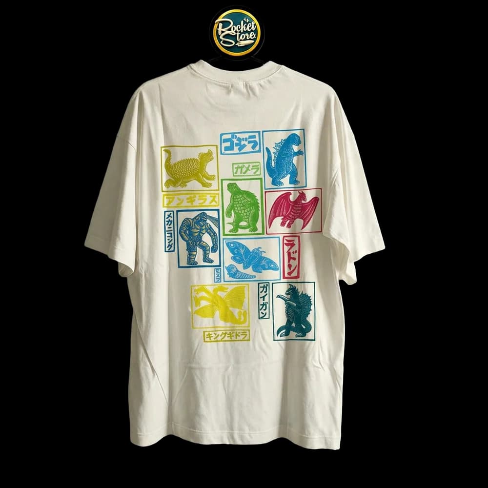 Camiseta Godzilla & Kaijus - Sellos Xilográficos Showa Marfil - Foto 2