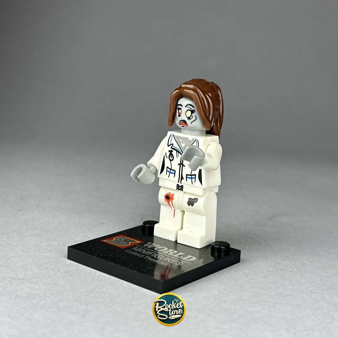 Minifigura tipo LEGO White Walker Zombie Novia Espectral