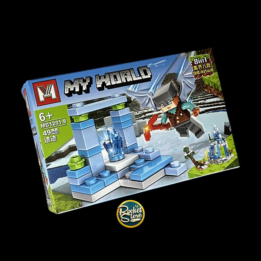 Set tipo LEGO Minecraft Alex con Armadura de Diamante