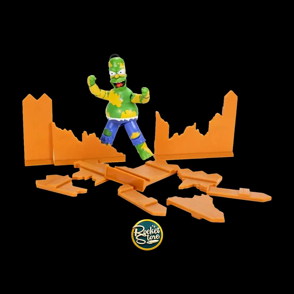 Figura Homero Cubierto de Pintura Verde - Los Simpson