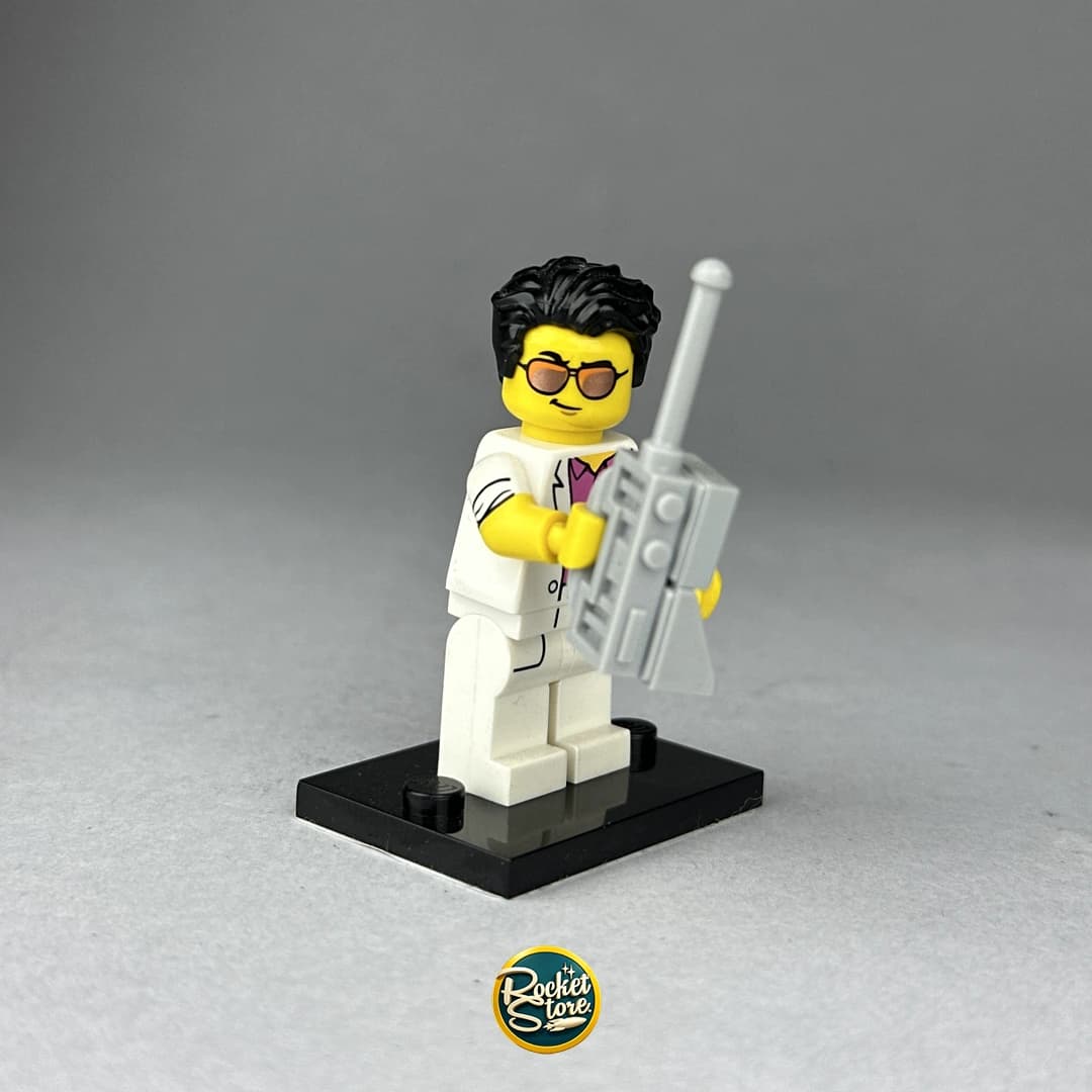 Minifigura LEGO Ejecutivo Retro 80s con Celular Gigante Serie 17