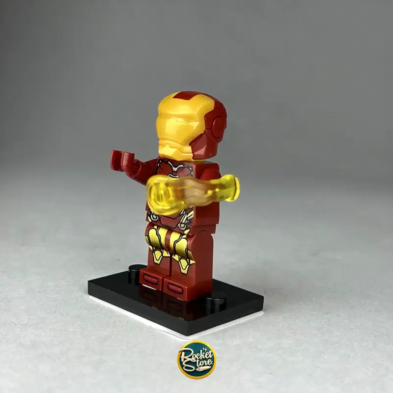 Minifigura tipo LEGO Marvel Iron Man Mark 85 con Repulsores