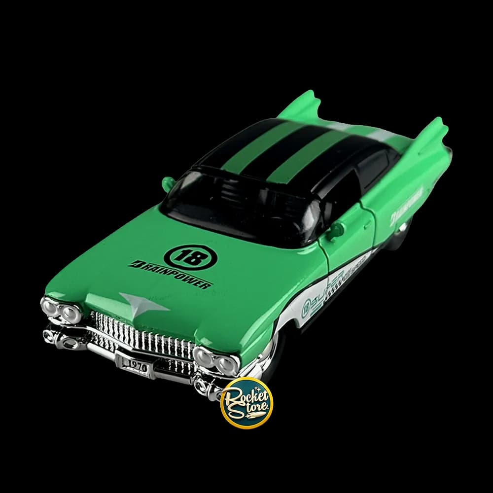 Cadillac Verde con Rayas Negras Escala 1:32