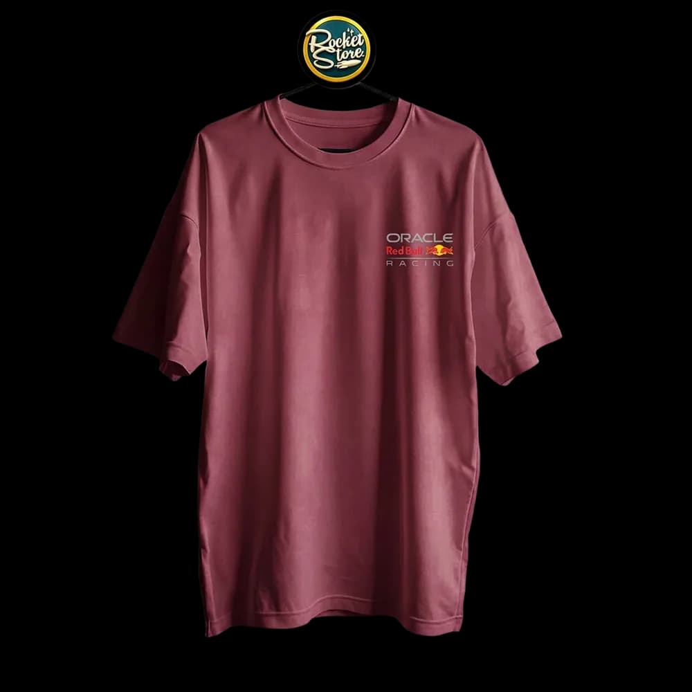Camiseta Red Bull Racing - Casco Max Verstappen Vinotinto