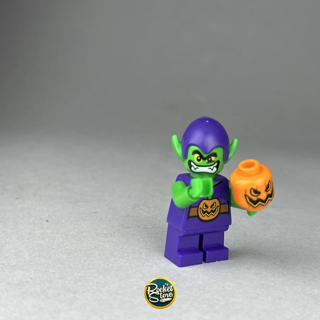 Minifigura LEGO Marvel Duende Verde con Bomba Calabaza