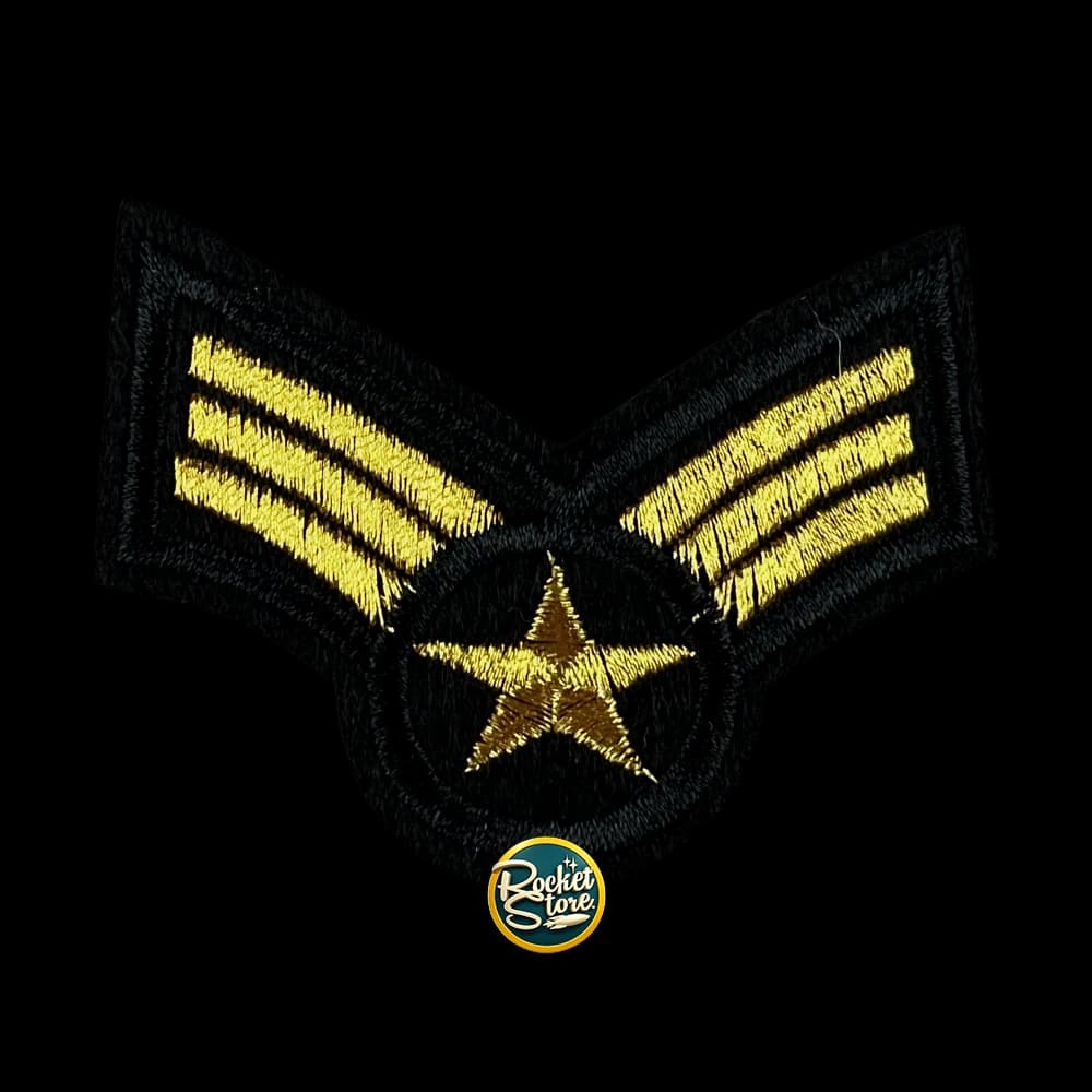 Parche Militar - Sargento con Estrella y 3 Galones