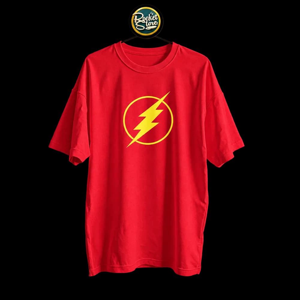 Camiseta The Flash - Emblema Rayo Clásico Amarillo Rojo