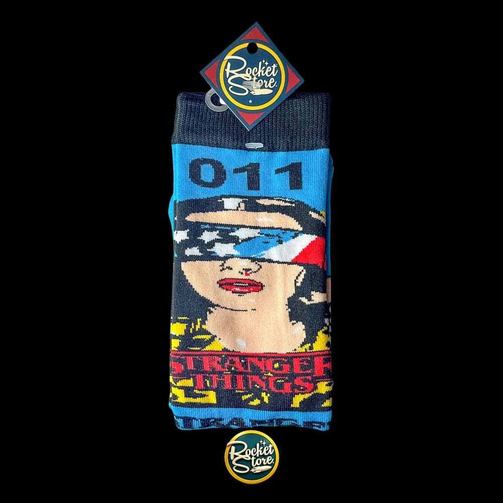 Medias Stranger Things Eleven 011 Azules con Negro