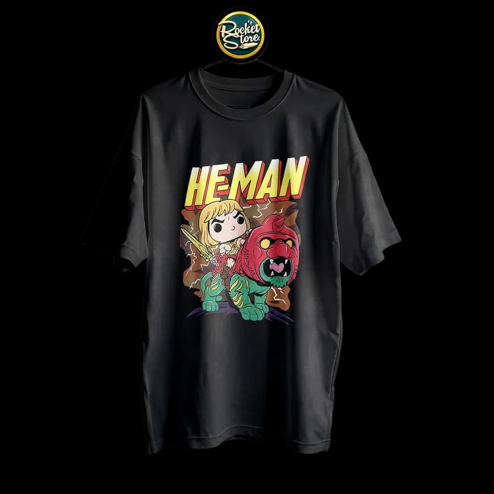 Camiseta He-Man - Battle Cat y Espada del Poder Negro