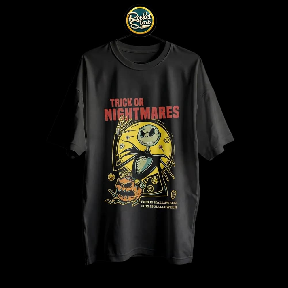 Camiseta Jack Skellington - Trick or Nightmares Negro