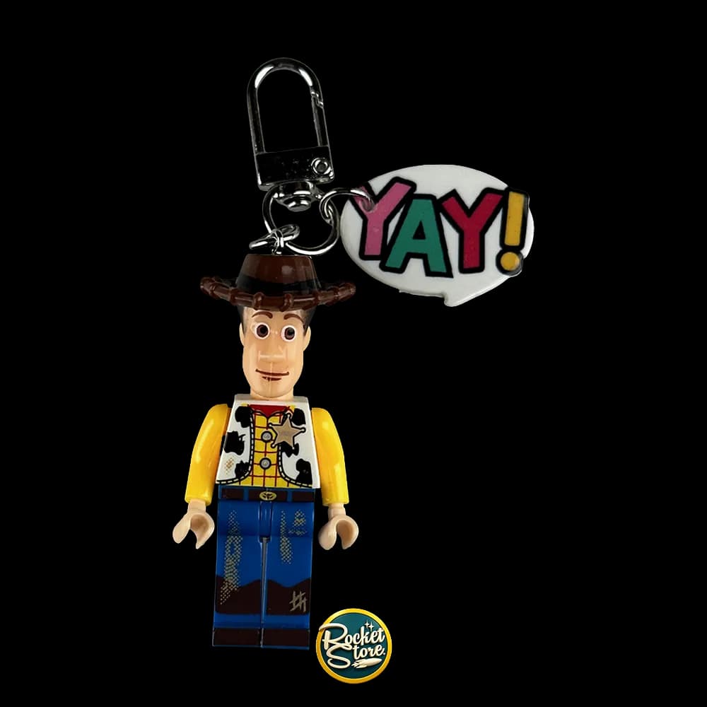 Llavero metalico tipo lego woody