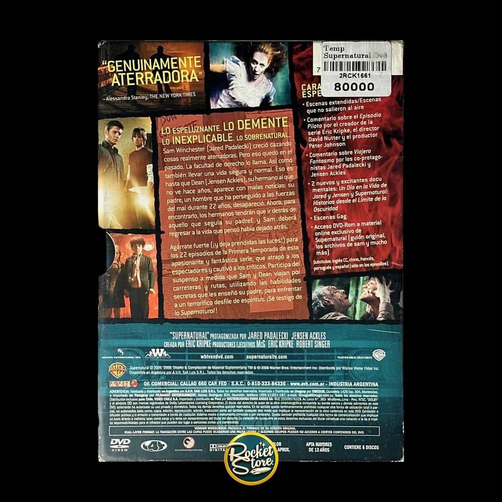 DVD Supernatural: Primera Temporada Completa - contraportada