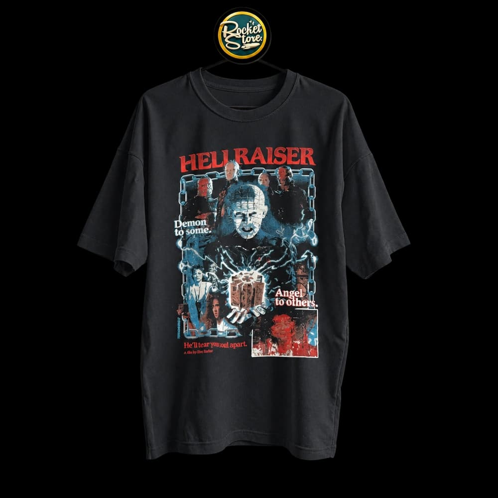 Camiseta Hellraiser - Pinhead Demon to Some Angel to Others Negro