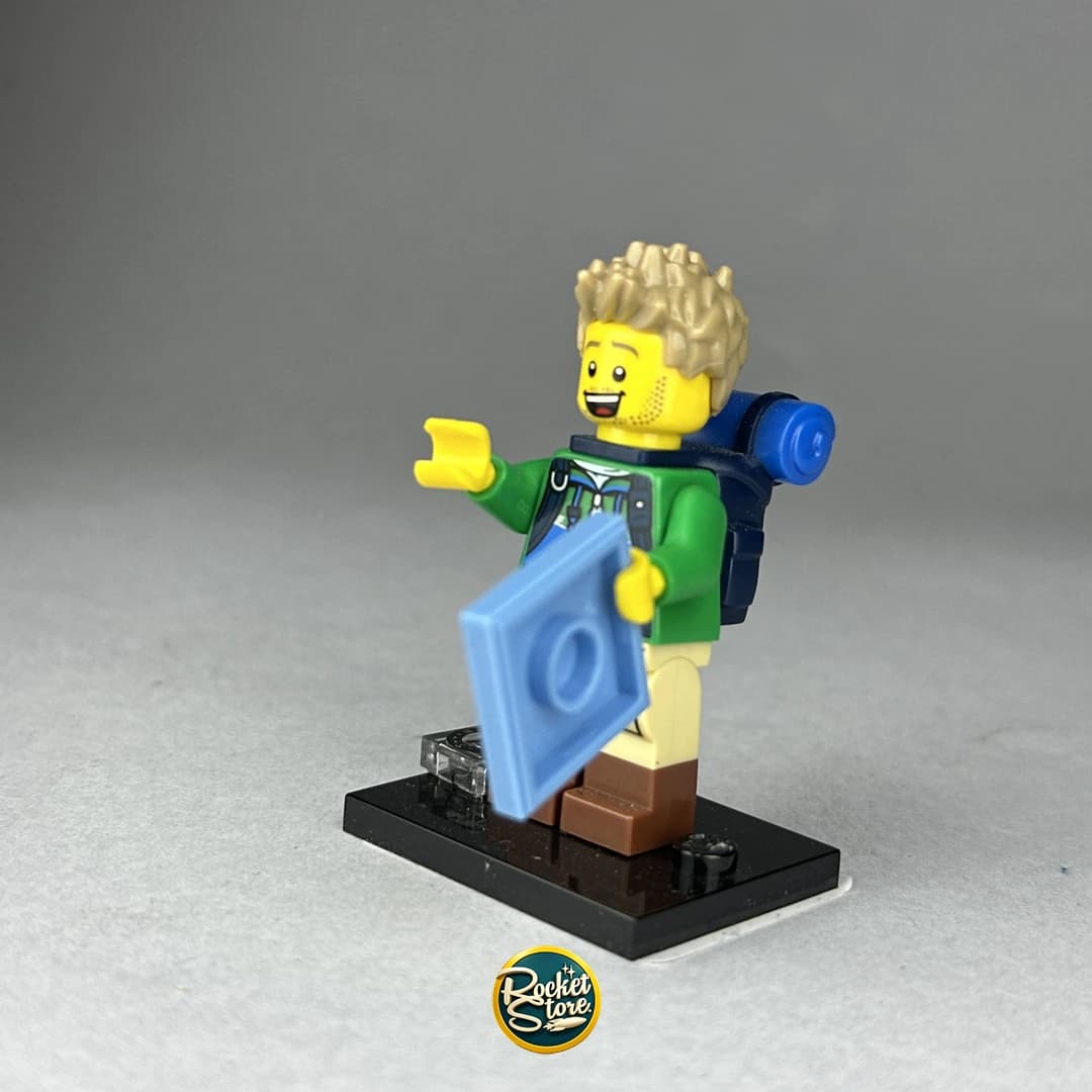 Minifigura LEGO Excursionista con Mapa y Brújula Serie 16