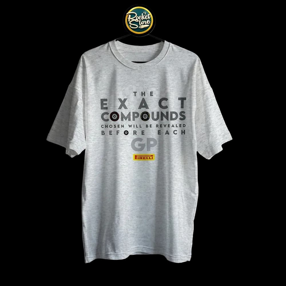 Camiseta Fórmula 1 - Neumáticos Pirelli Exact Compounds GP Gris Jaspe - Foto 2