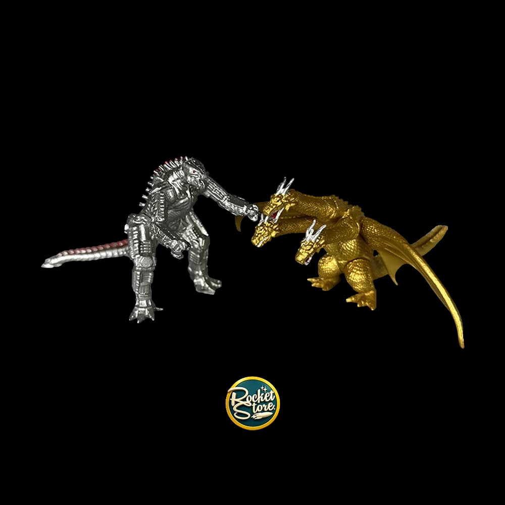 Set Dúo Kaiju Mechagodzilla y King Ghidorah (Escala 4 Pulgadas)