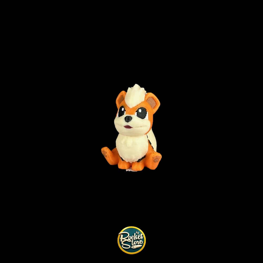Figura Pokémon Growlithe #058 - Impresión 3D 2"
